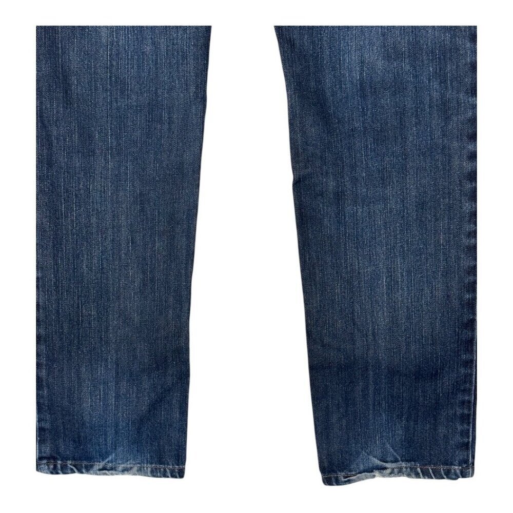 Edwin Jeans Men 29 Blue Medium Wash Distressed Japanese Denim Straight Leg E402 - Picture 5 of 9
